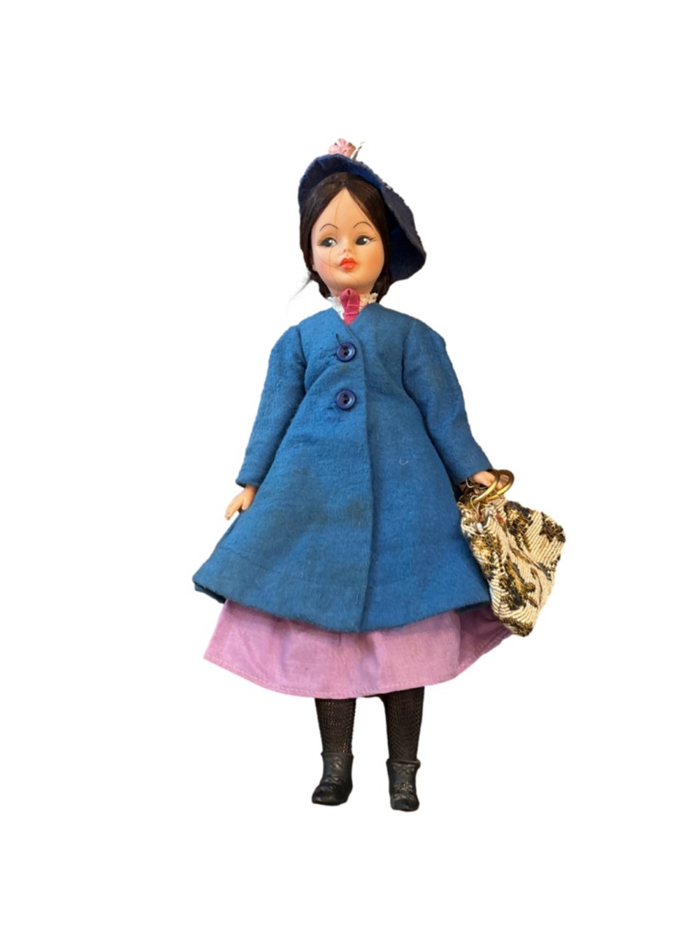 Girls Unbranded, “Mary Poppins”, Doll Toy One Size Blue and Pink Vintage